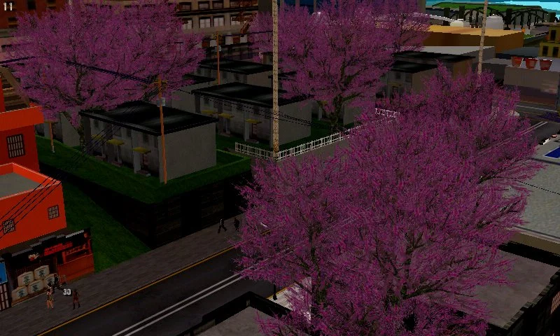 purple trees